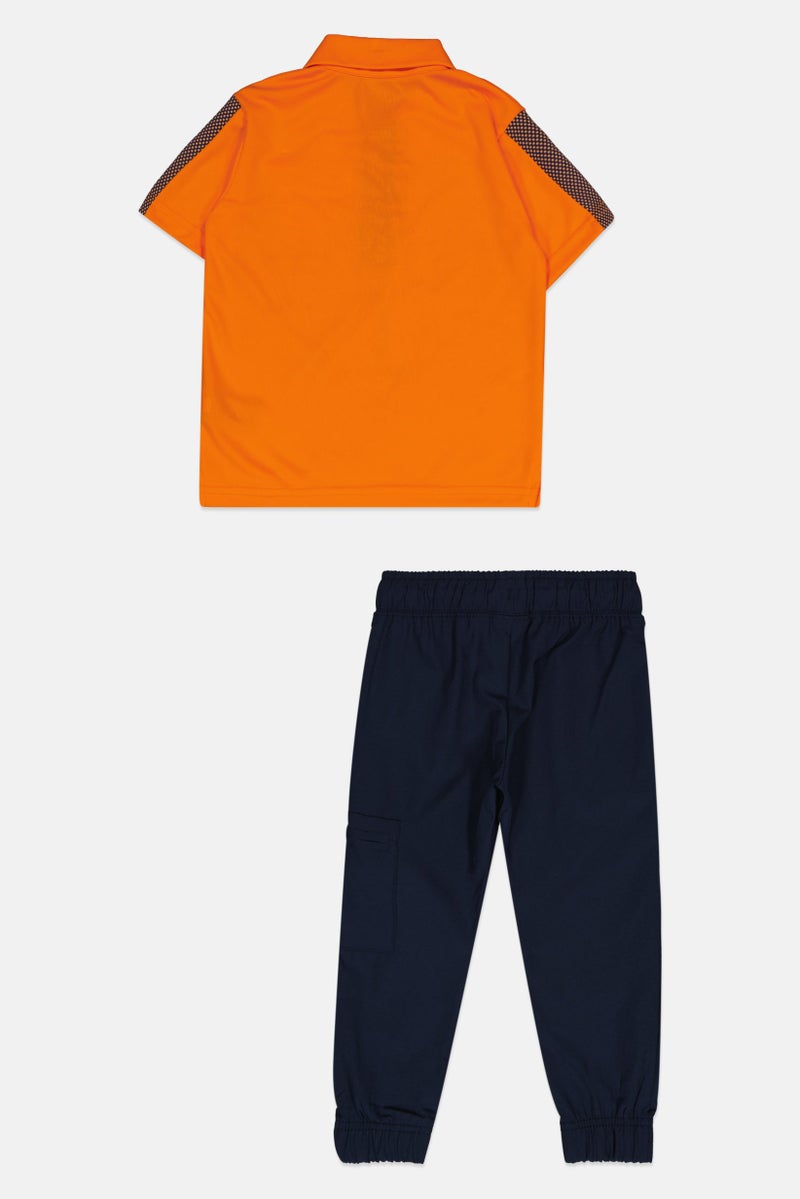 Body Glove Toddlers Boy 2 Pieces Polo Shirt And Pant Set, Multicolor - Image 2